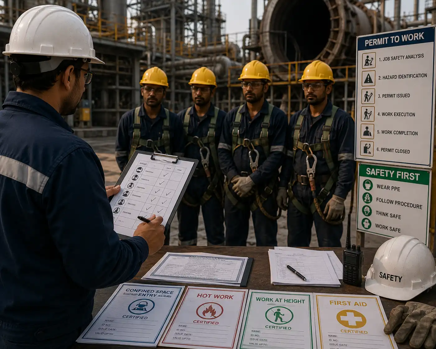 Is your crew trained and certified for confined space entry, hot work, and this site's specific permit-to-work system?