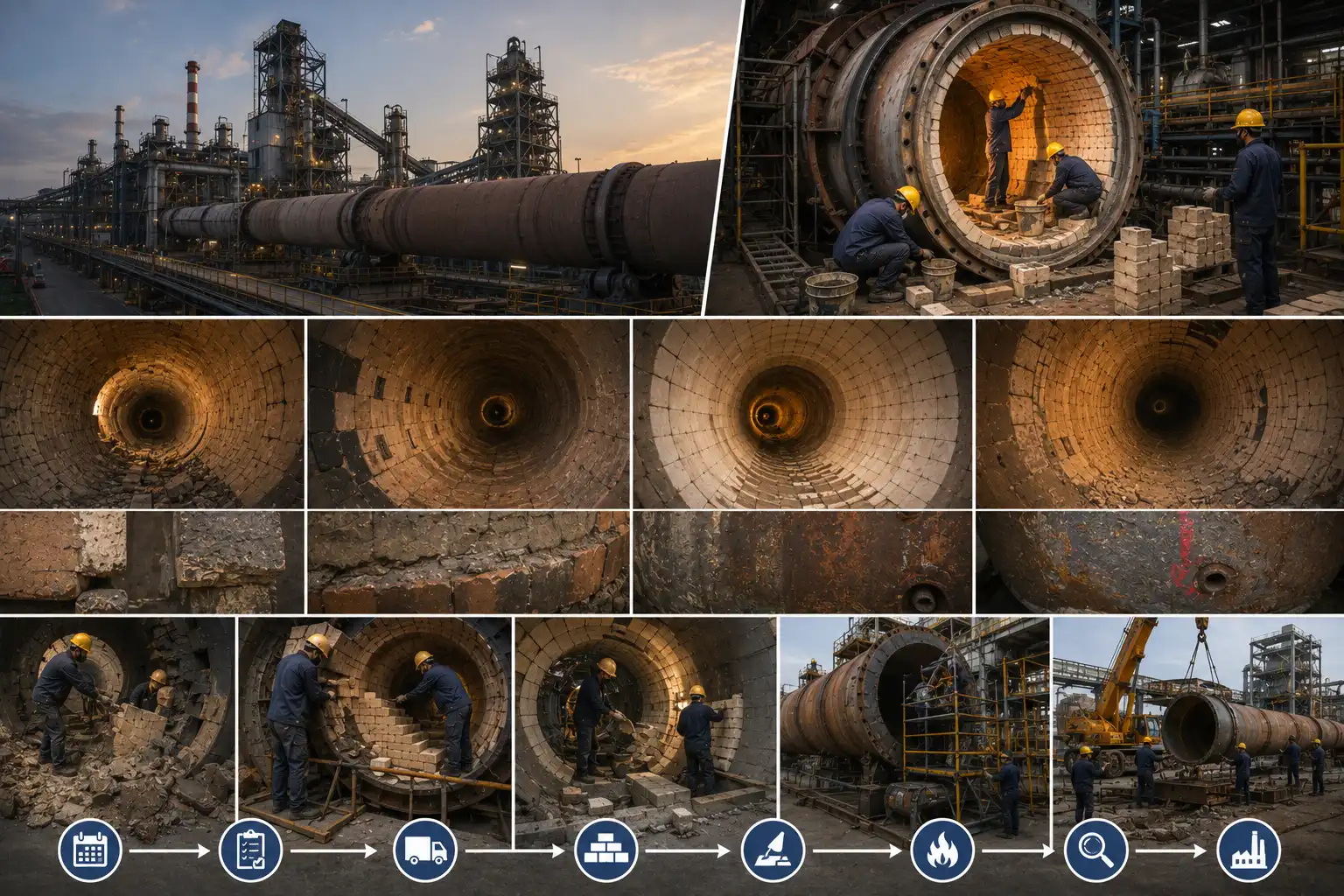 Sponge Iron & Pellet Plants — Rotary Kiln Refractory
                        Maintenance